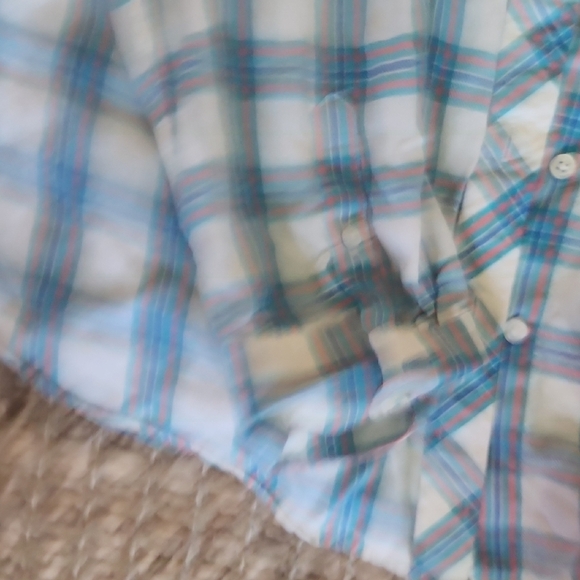 Kids Blue Checkered Button-Down Shirt - Picture 9 of 12
